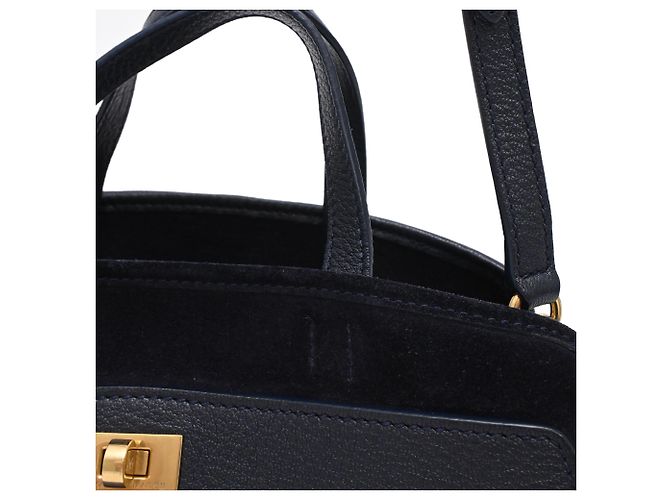 Anya Hindmarch Borsa a Tracolla Small Wilson in Pelle Blu Navy - vista 21
