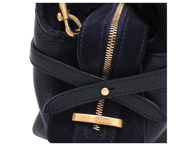 Anya Hindmarch Borsa a Tracolla Small Wilson in Pelle Blu Navy - vista 24