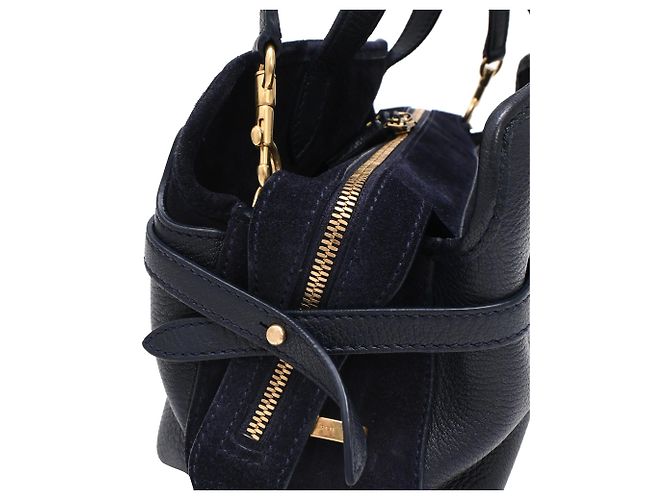 Anya Hindmarch Borsa a Tracolla Small Wilson in Pelle Blu Navy - vista 25