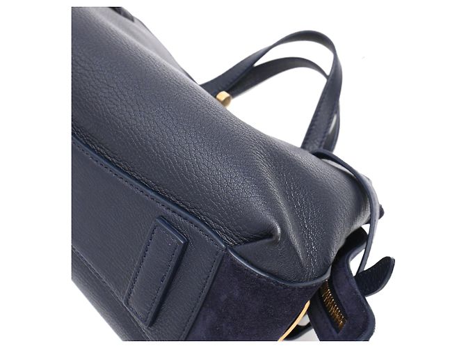 Anya Hindmarch Borsa a Tracolla Small Wilson in Pelle Blu Navy - vista 28