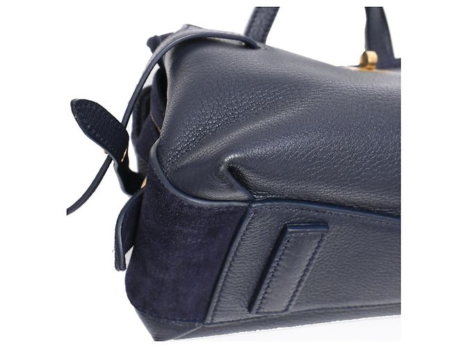 Anya Hindmarch Borsa a Tracolla Small Wilson in Pelle Blu Navy - vista 29