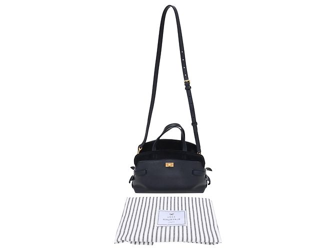 Anya Hindmarch Borsa a Tracolla Small Wilson in Pelle Blu Navy - vista 34