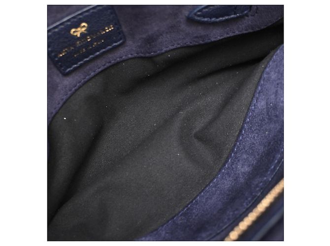 Anya Hindmarch Borsa a Tracolla Small Wilson in Pelle Blu Navy - vista 5