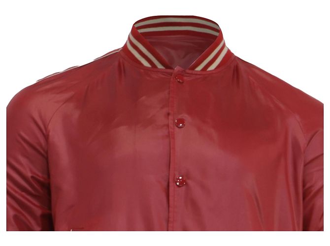 Céline Celine Teddy College Bomberjacke aus burgunderrotem Polyester Bordeaux - Ansicht 2