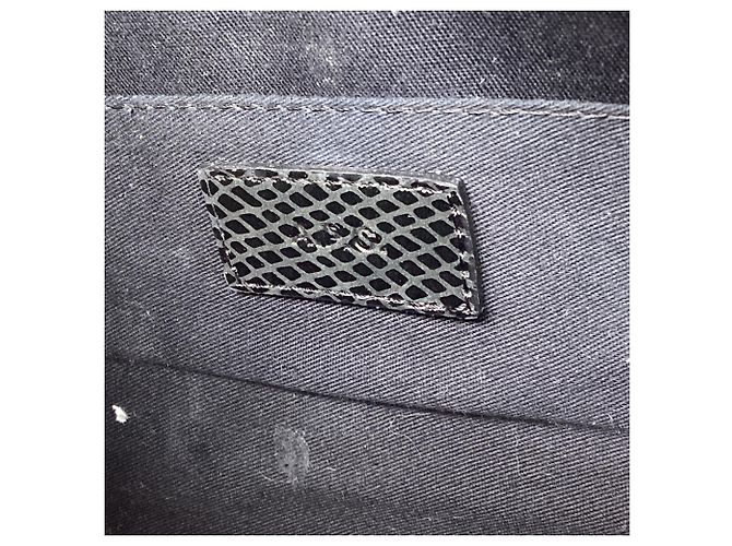 Apc Borsa a tracolla Demi-Lune A.P.C. in pelle nera con effetto pitone Nero - vista 11