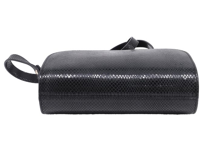 Apc Borsa a tracolla Demi-Lune A.P.C. in pelle nera con effetto pitone Nero - vista 5