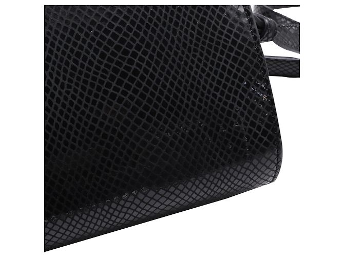 Apc Borsa a tracolla Demi-Lune A.P.C. in pelle nera con effetto pitone Nero - vista 6