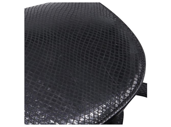 Apc Borsa a tracolla Demi-Lune A.P.C. in pelle nera con effetto pitone Nero - vista 7