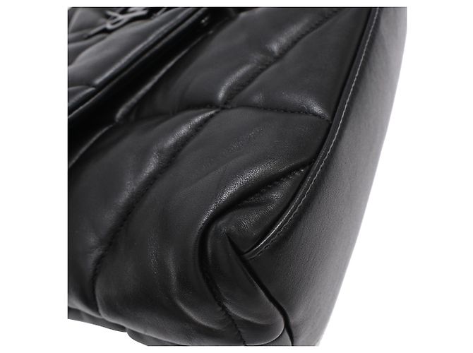 Yves Saint Laurent Borsa a spalla Small Toy Puffer Saint Laurent in pelle d'agnello nera Nero - vista 19