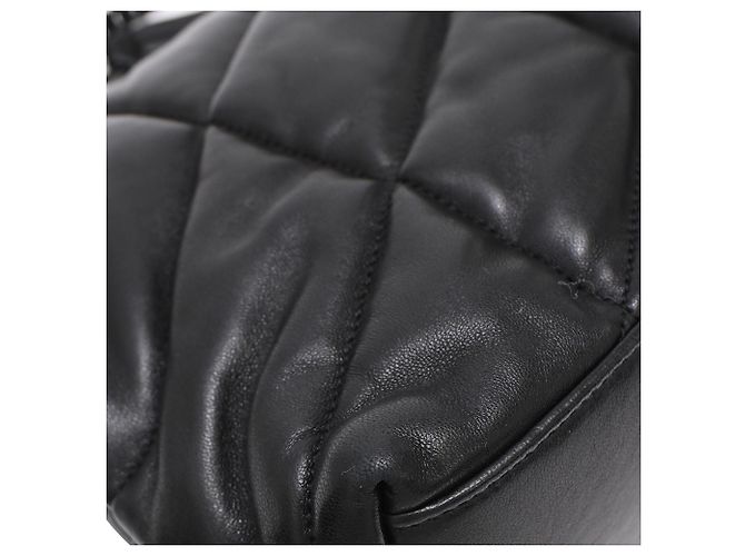 Yves Saint Laurent Borsa a spalla Small Toy Puffer Saint Laurent in pelle d'agnello nera Nero - vista 22