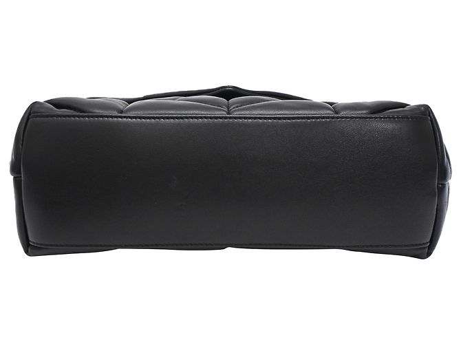 Yves Saint Laurent Borsa a spalla Small Toy Puffer Saint Laurent in pelle d'agnello nera Nero - vista 4