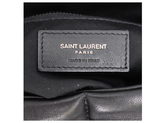 Yves Saint Laurent Borsa a spalla Small Toy Puffer Saint Laurent in pelle d'agnello nera Nero - vista 6