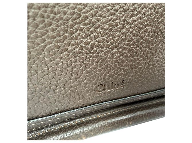 Borsa Chloé Paraty Medium in pelle grigia Grigio - vista 3
