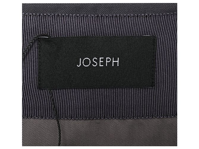 Falda midi recta Joseph en lana gris - vista 4