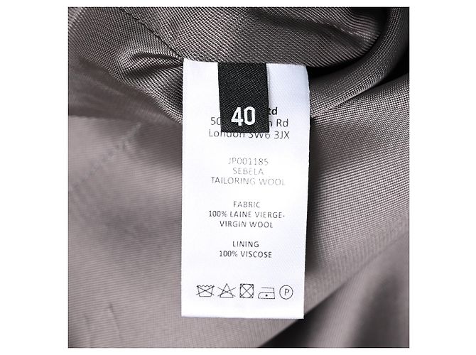 Falda midi recta Joseph en lana gris - vista 5
