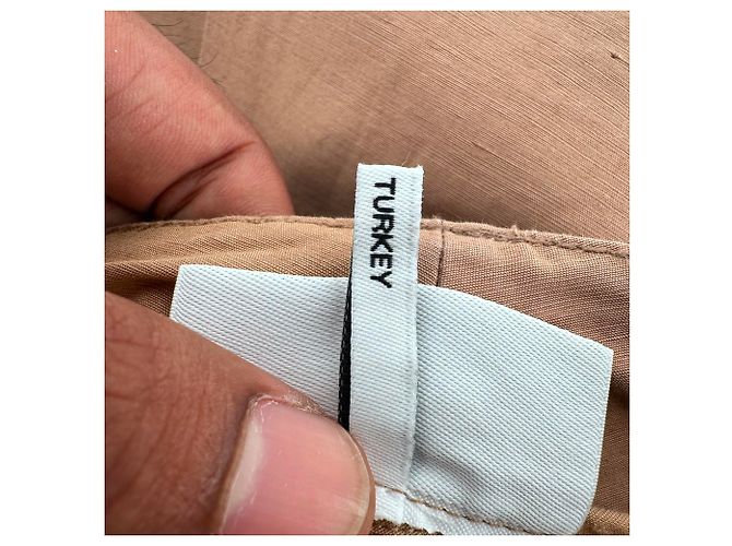 Falda midi cargo Ganni en algodón Rust Orange Naranja - vista 10