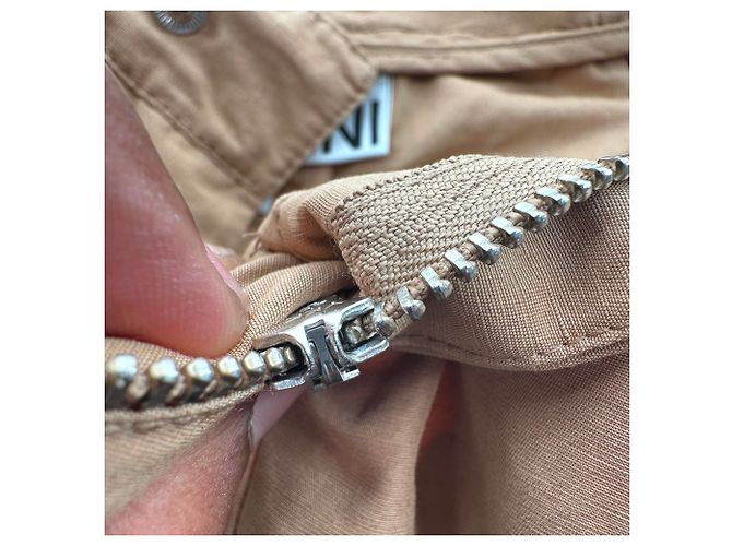 Falda midi cargo Ganni en algodón Rust Orange Naranja - vista 7