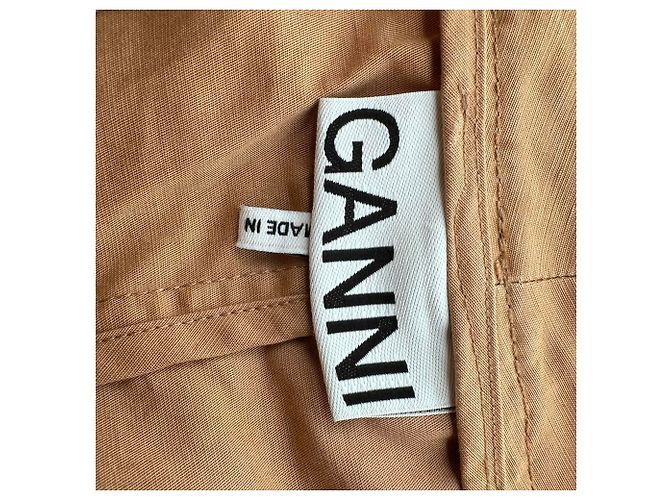 Falda midi cargo Ganni en algodón Rust Orange Naranja - vista 9