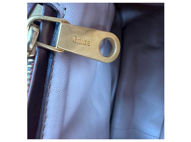 Sac à main Chloé Marcie Medium en daim marron Imprimé python - vue 13