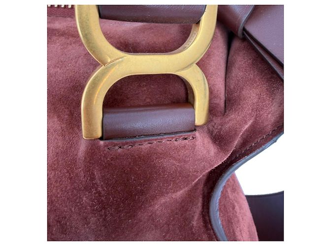 Sac à main Chloé Marcie Medium en daim marron Imprimé python - vue 3