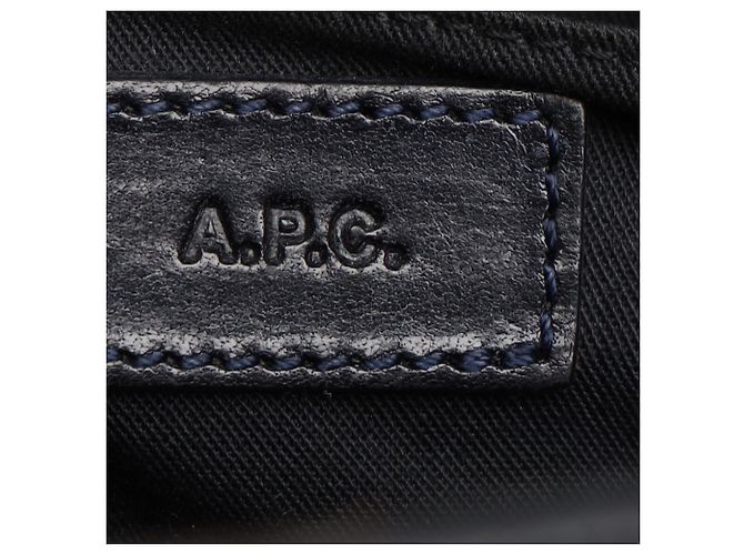 Apc Borsa a tracolla A.P.C Demi Lune in pelle blu scuro - vista 9