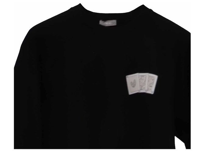 Dior x Kenny Scharf Logo Sweatshirt aus schwarzer Baumwolle - Ansicht 3