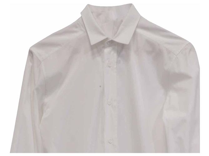 Camicia Dior con ricamo ape in cotone bianco Crudo - vista 2