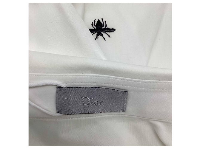 Camicia Dior con ricamo ape in cotone bianco Crudo - vista 5