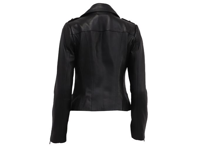 Giacca Biker Michael Kors in pelle nera Nero - vista 4