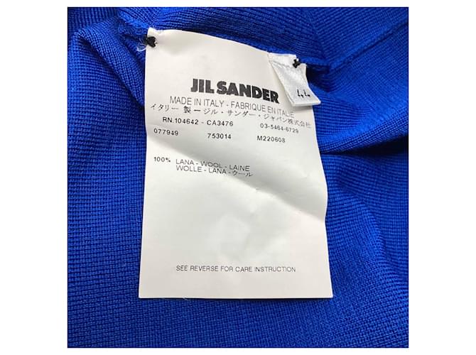 Jil Sander Pullover aus blauer Wolle - Ansicht 4
