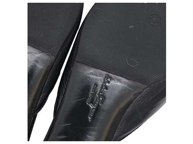 Salvatore Ferragamo Mules con tacco a punta e fiocco Ferragamo in pelle nera Nero - vista 11