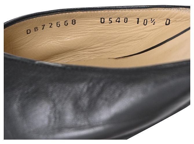 Salvatore Ferragamo Mules con tacco a punta e fiocco Ferragamo in pelle nera Nero - vista 7