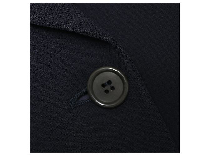 Giorgio Armani Einreihiger Blazer aus navyblauer Wolle Marineblau - Ansicht 10
