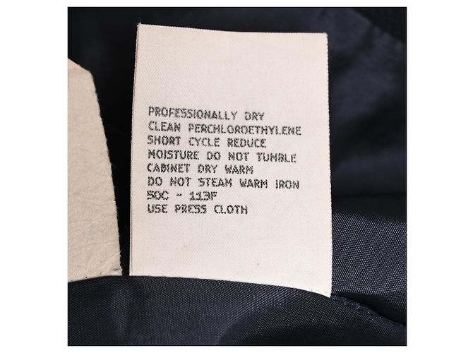 Giorgio Armani Einreihiger Blazer aus navyblauer Wolle Marineblau - Ansicht 9