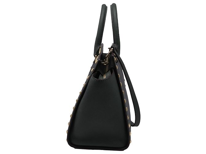 Bolsa Satchel Selma Medium com tachas Michael Kors em couro verde - vista 3