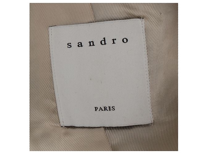 Abrigo largo Sandro con estampado de pata de gallo en lana marrón Castaño - vista 5