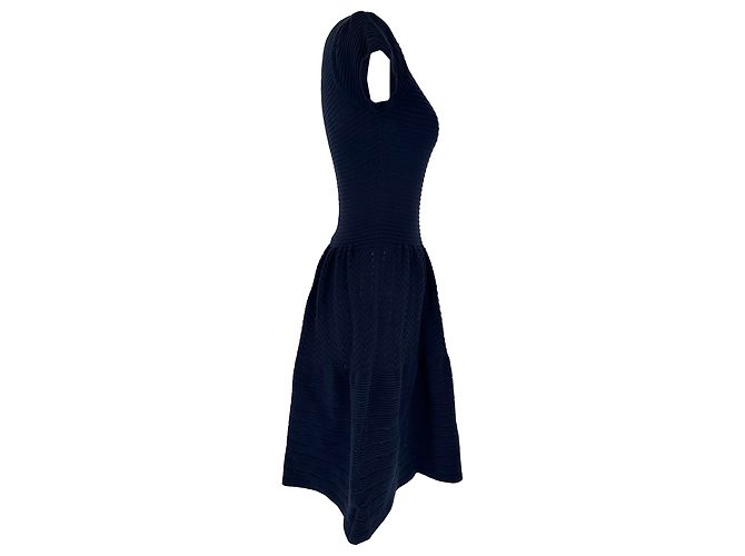 Mini abito Sandro con scollo rotondo in cotone blu navy - vista 2