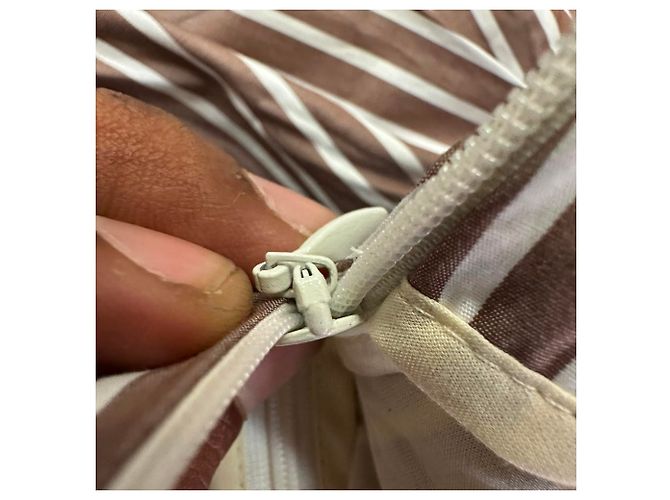 Autre Marque Pantalones anchos a rayas Maria De La Orden en algodón marrón Castaño - vista 8