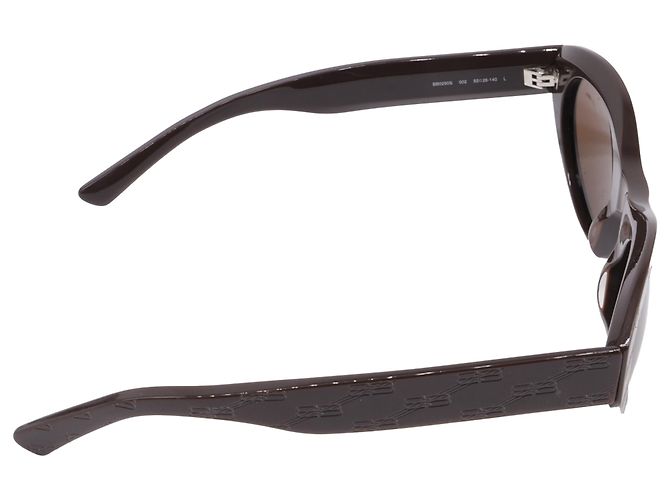 Gafas de sol ovaladas Balenciaga BB Monogram en acetato marrón Castaño - vista 3