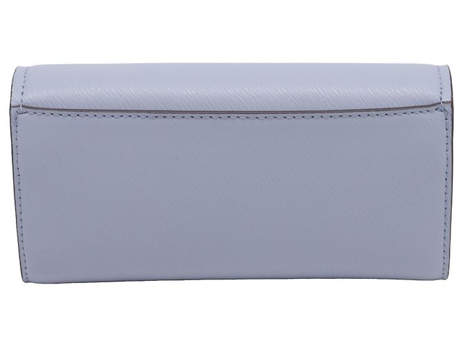 Portafoglio bi-fold Large Mimi Michael Kors in pelle Saffiano blu - vista 4
