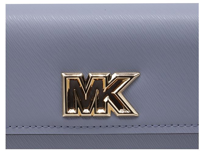 Portafoglio bi-fold Large Mimi Michael Kors in pelle Saffiano blu - vista 6