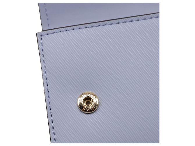 Portafoglio bi-fold Large Mimi Michael Kors in pelle Saffiano blu - vista 9