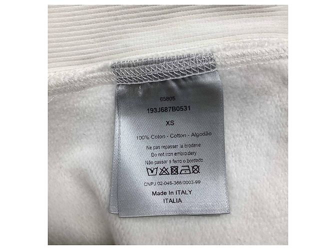 Dior x Kenny Scharf Sweatshirt aus weißer Baumwolle mit besticktem Logo - Ansicht 4