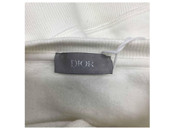 Dior x Kenny Scharf Sweatshirt aus weißer Baumwolle mit besticktem Logo - Ansicht 6