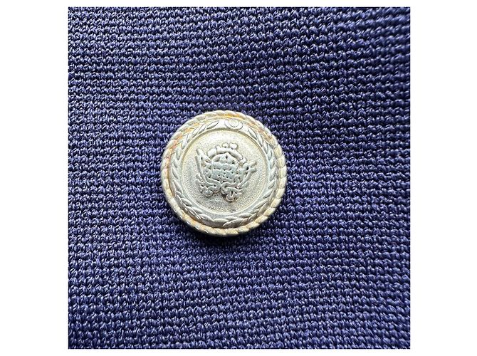 Abito mini doppiopetto Maje Ralazer in viscosa blu navy - vista 4