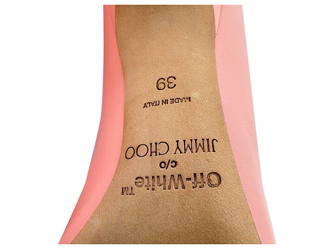 Décolleté Jimmy Choo x Off-White Frances in pelle rosa - vista 12