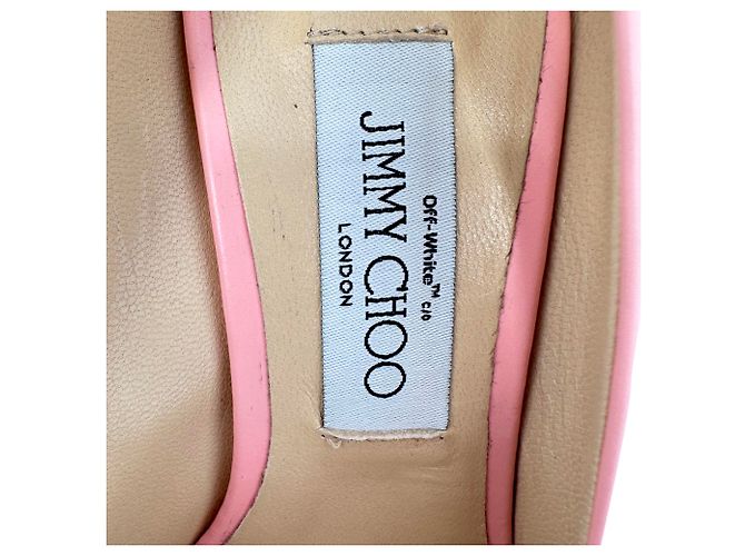 Décolleté Jimmy Choo x Off-White Frances in pelle rosa - vista 5