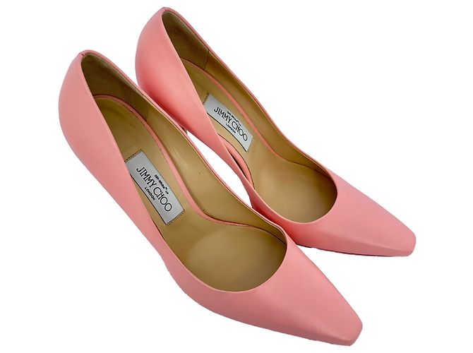 Décolleté Jimmy Choo x Off-White Frances in pelle rosa - vista 6