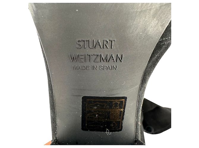 Stivali sopra il ginocchio Stuart Weitzman Tieland in camoscio nero - vista 13