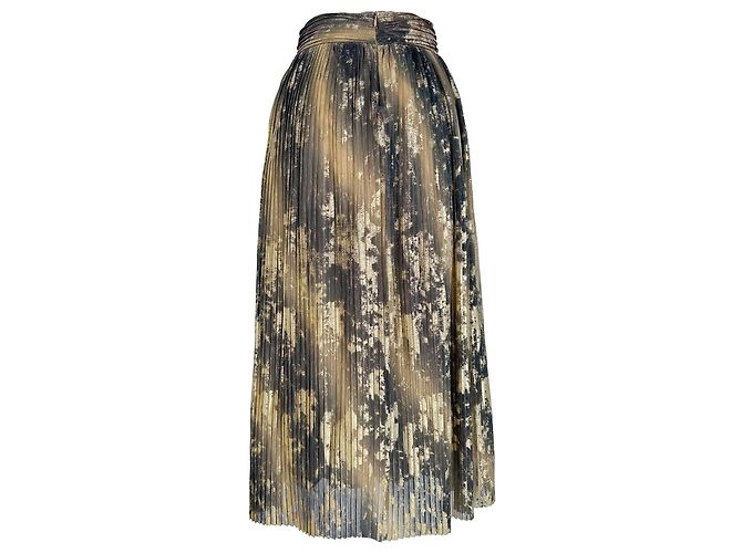 Ba&sh Plissierter Maxi-Rock aus multicolorigem Polyester Mehrfarben - Ansicht 3